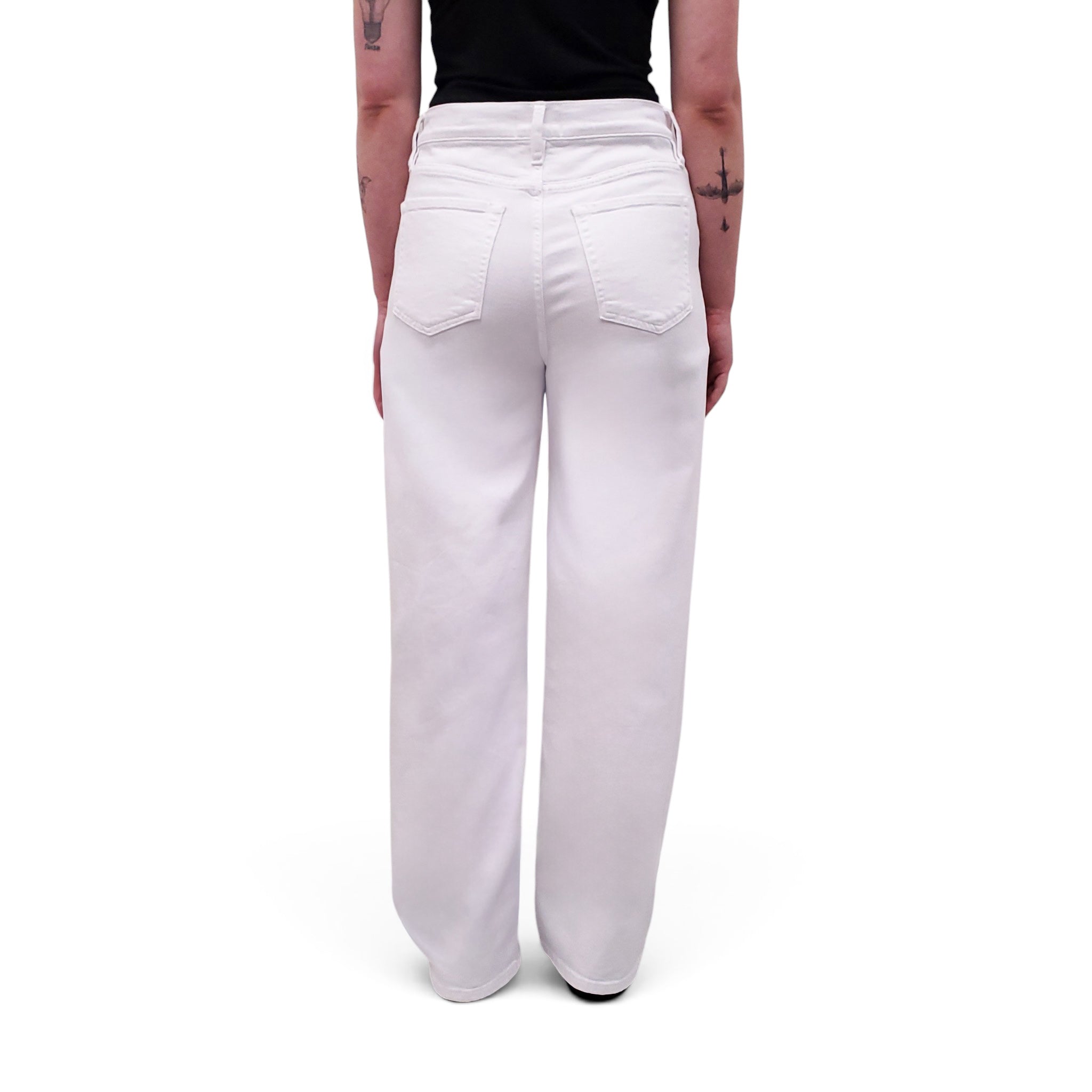 FRAME WHITE 'LE SLIM PALAZZO' JEANS - SIZE 28