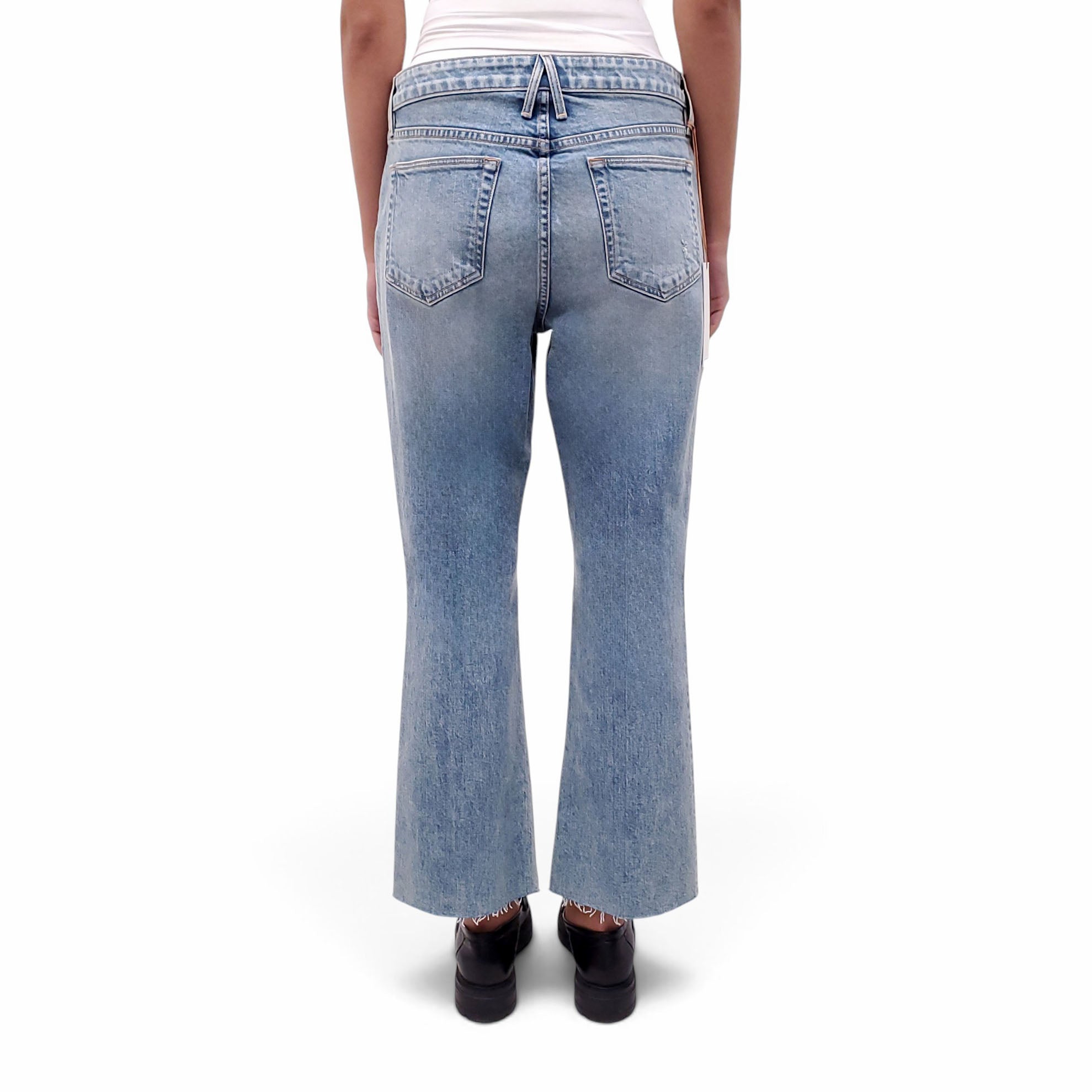 SLVRLAKE LIGHT ACID WASH JEANS WITH FREY HEM - SIZE 31