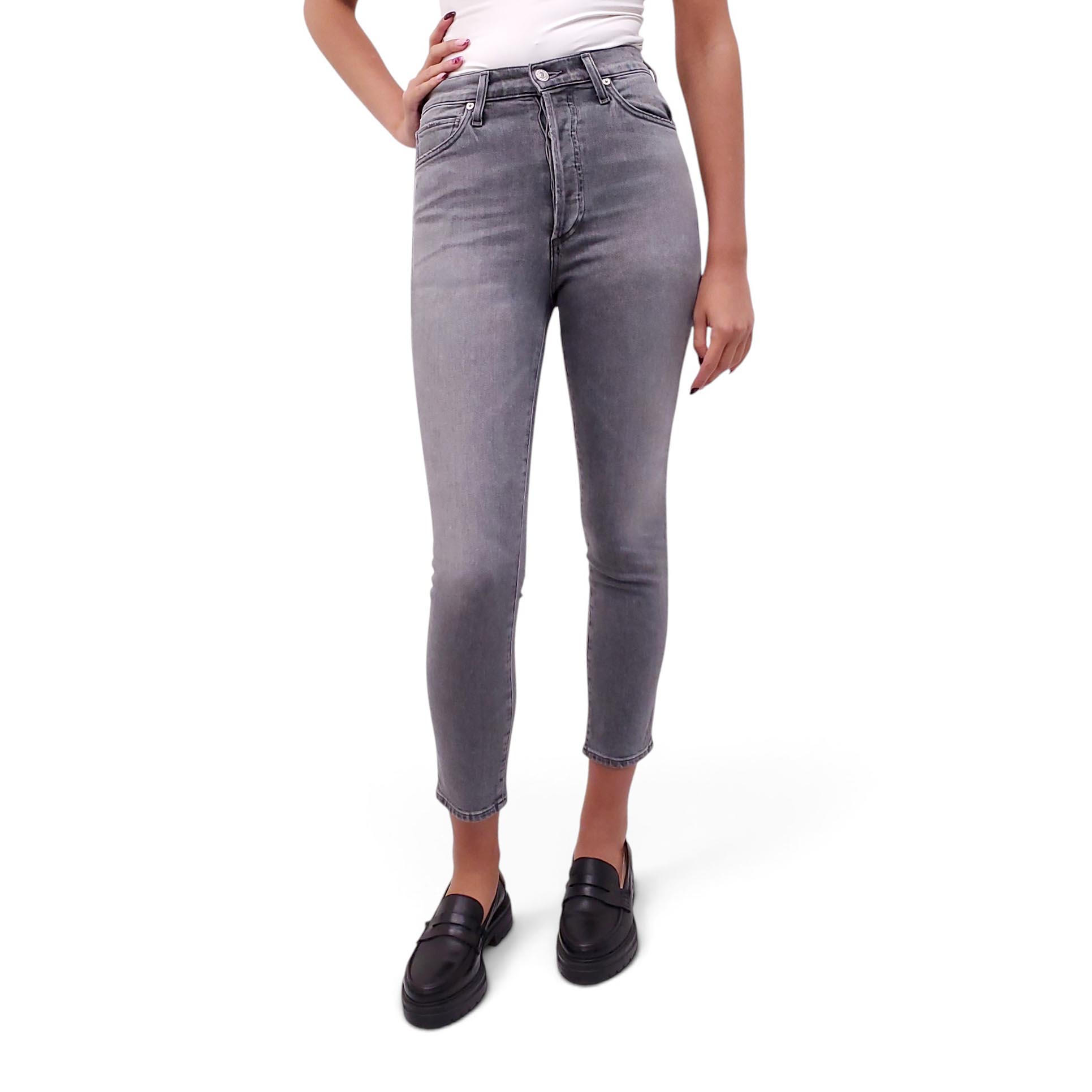 CITIZENS OF HUMANITY GREY ‘OLIVIA HIGH RISE SLIM ANKLE’ JEANS - SIZE 25
