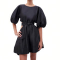 AJE BLACK BUBBLE SLEEVED DRESS - SIZE 8 US/UK 12