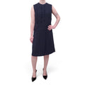 PRADA NAVY DRESS WITH RUFFLE DETAILS - SIZE 40