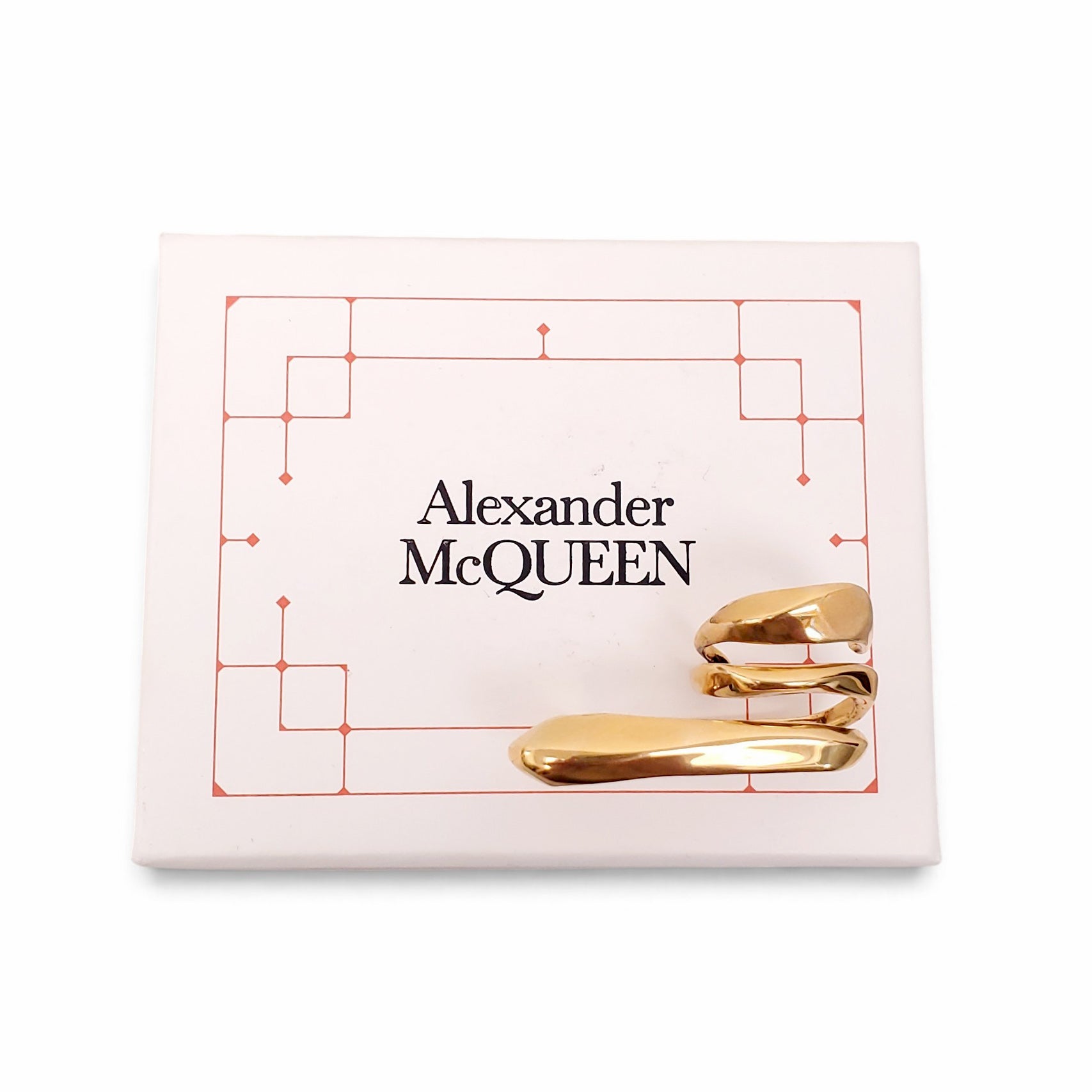 ALEXANDER MCQUEEN GOLD RING - SIZE S