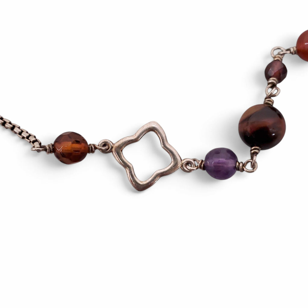 DAVID YURMAN MULTI-STONE QUATREFOIL NECKLACE