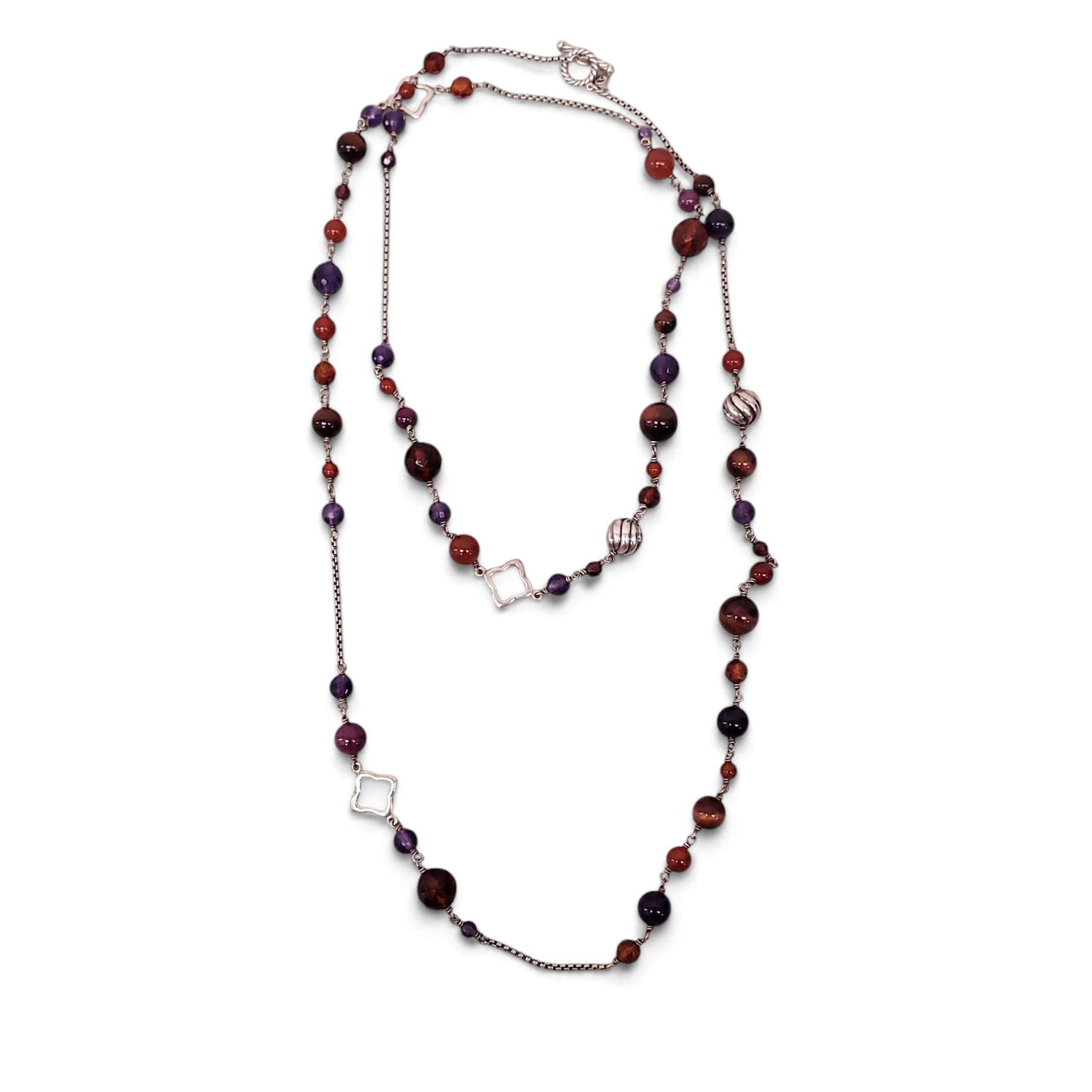 DAVID YURMAN MULTI-STONE QUATREFOIL NECKLACE