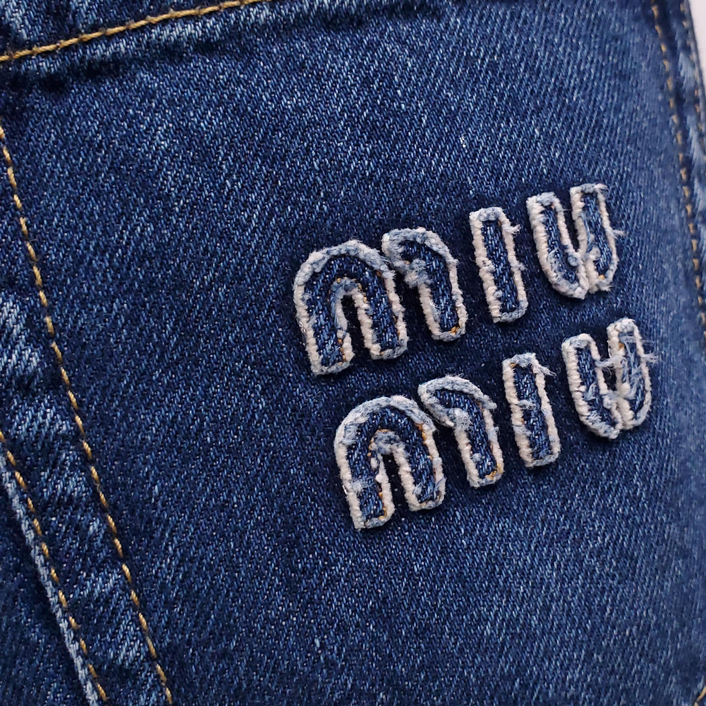 MIU MIU LOGO DENIM - SIZE 24