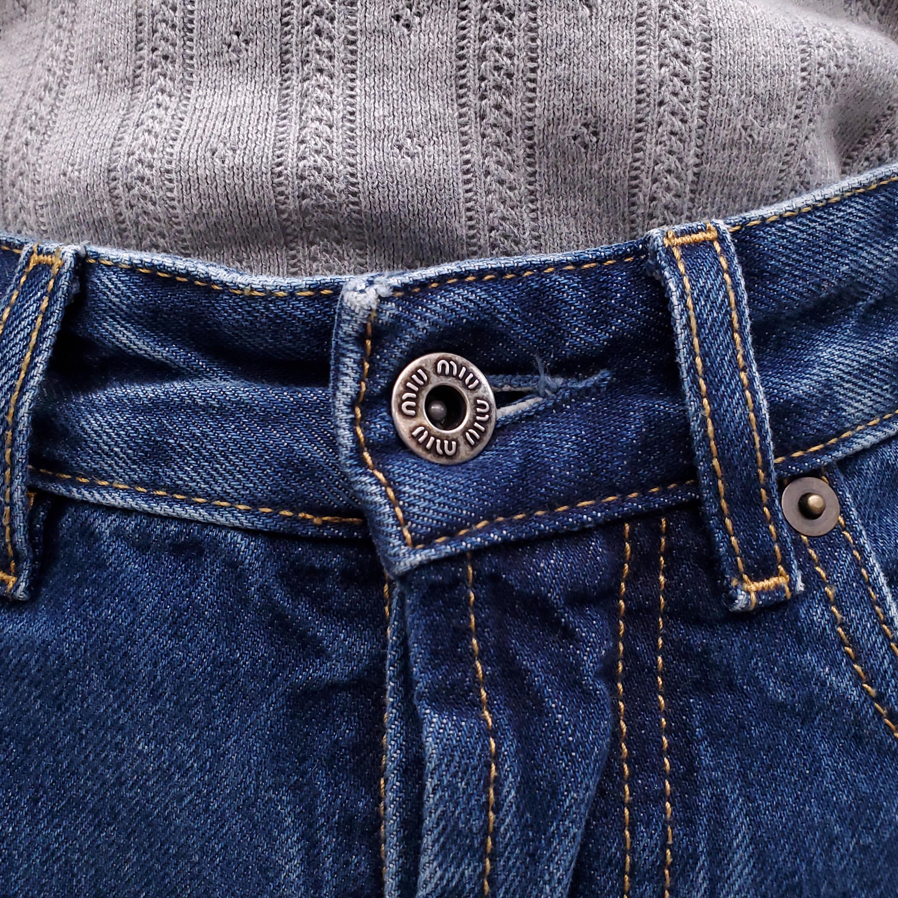MIU MIU LOGO DENIM - SIZE 24