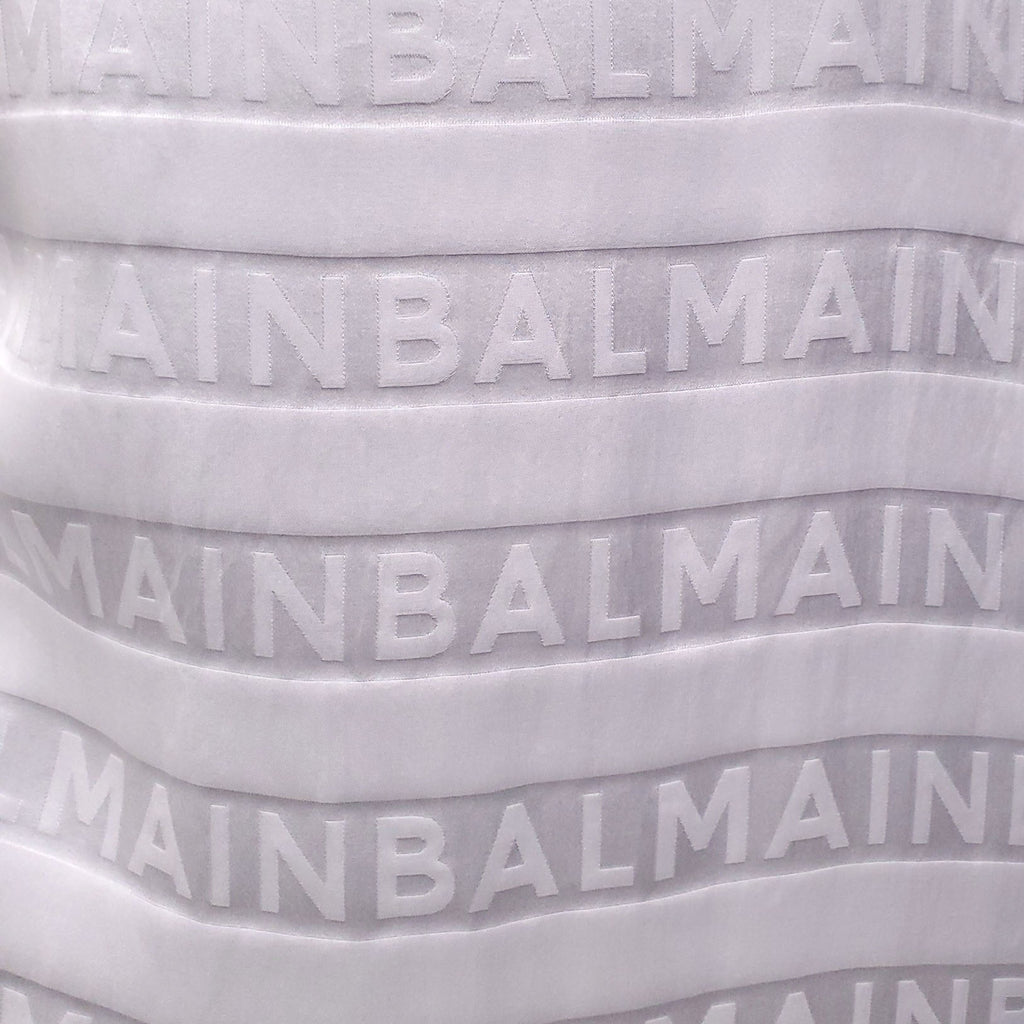 BALMAIN SILK LOGO BLOUSE - SIZE S