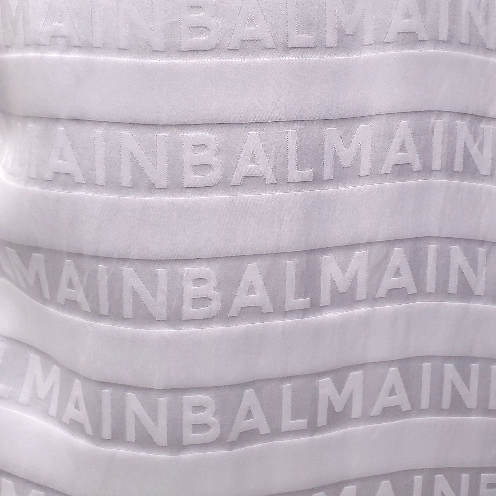 BALMAIN SILK LOGO BLOUSE - SIZE S