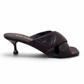 PRADA BLACK QUILTED CRISS CROSS MULE - SIZE 36