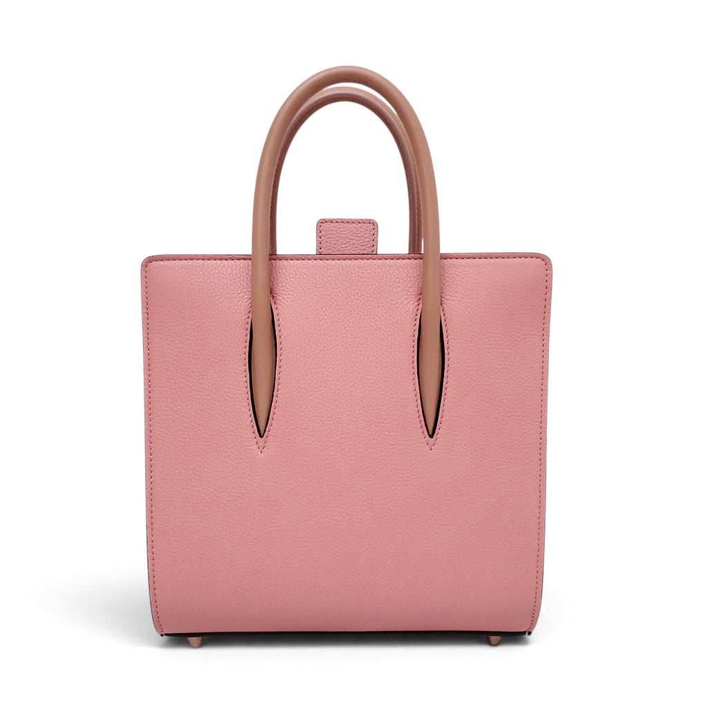 CHRISTIAN LOUBOUTIN PINK CALF LEATHER SPIKE SMALL PALOMA TOTE BAG