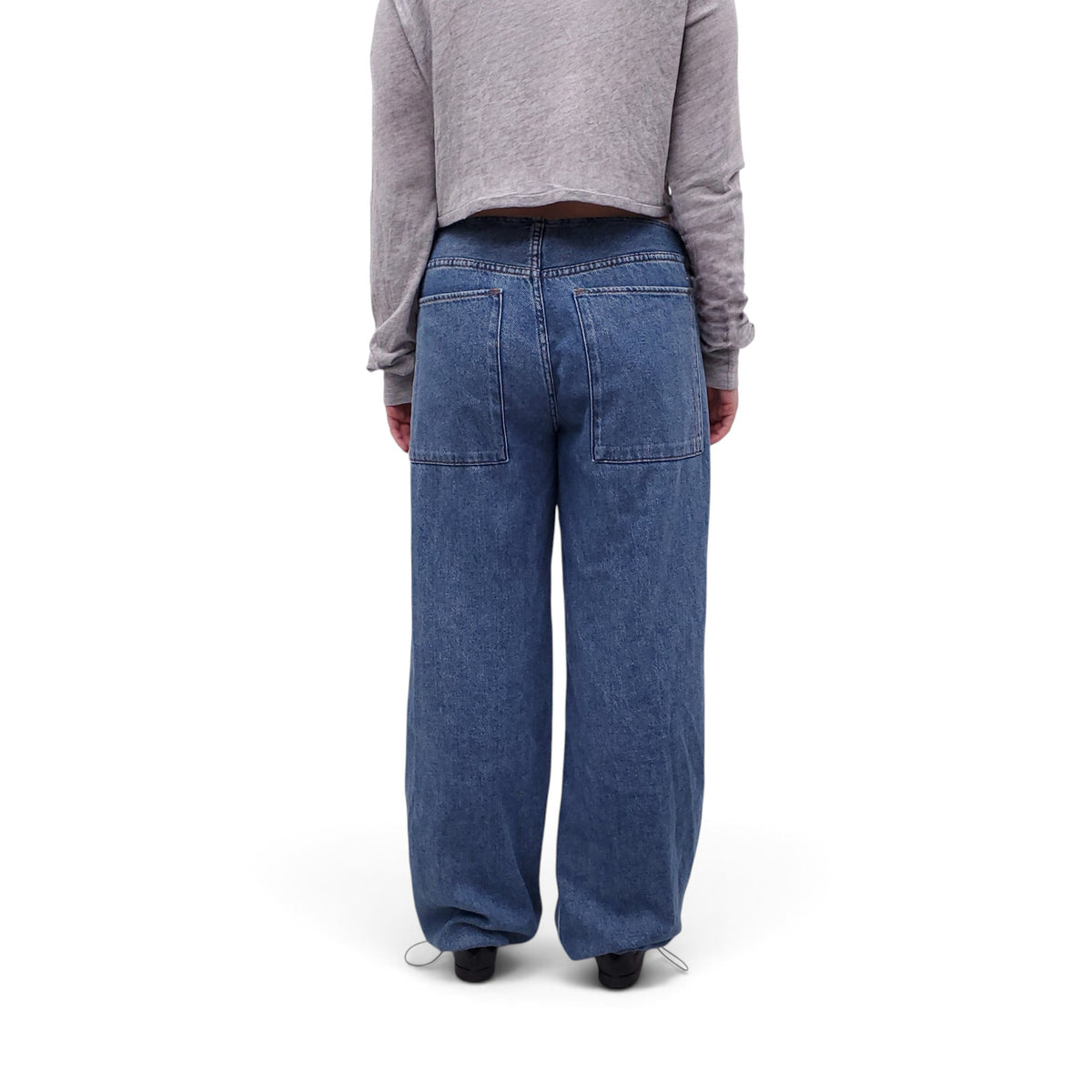 STILL HERE ELASTIC LOW RISE JEANS - SIZE 29