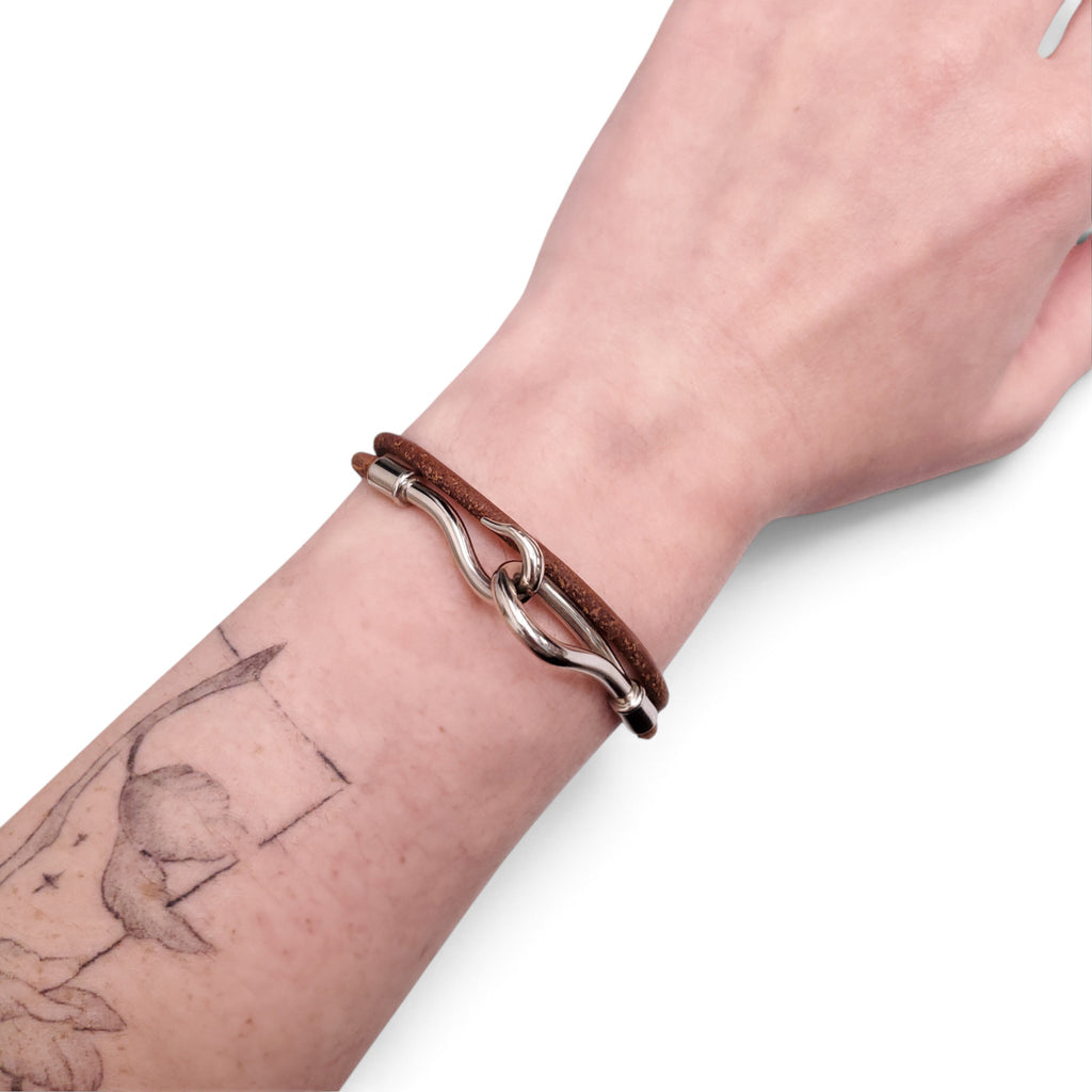 HERMÈS 3 PIECES LEATHER BRACELET SET
