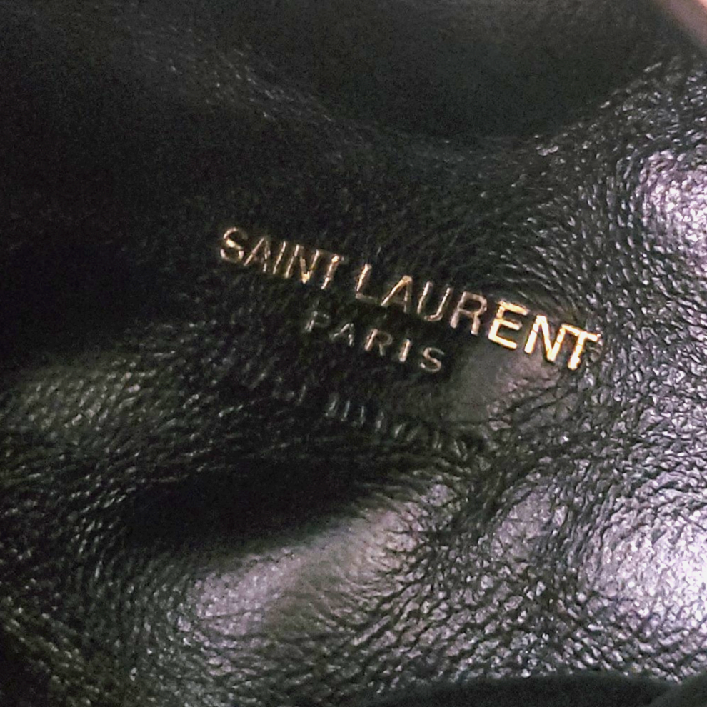 SAINT LAURENT GOLD KEY CHAIN WITH LOGO
