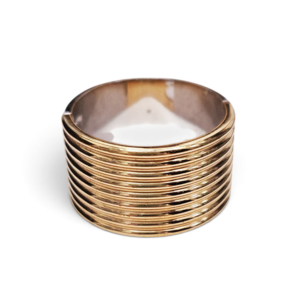 FENDI SILVER AND GOLD CUFF BRACELET - SIZE M