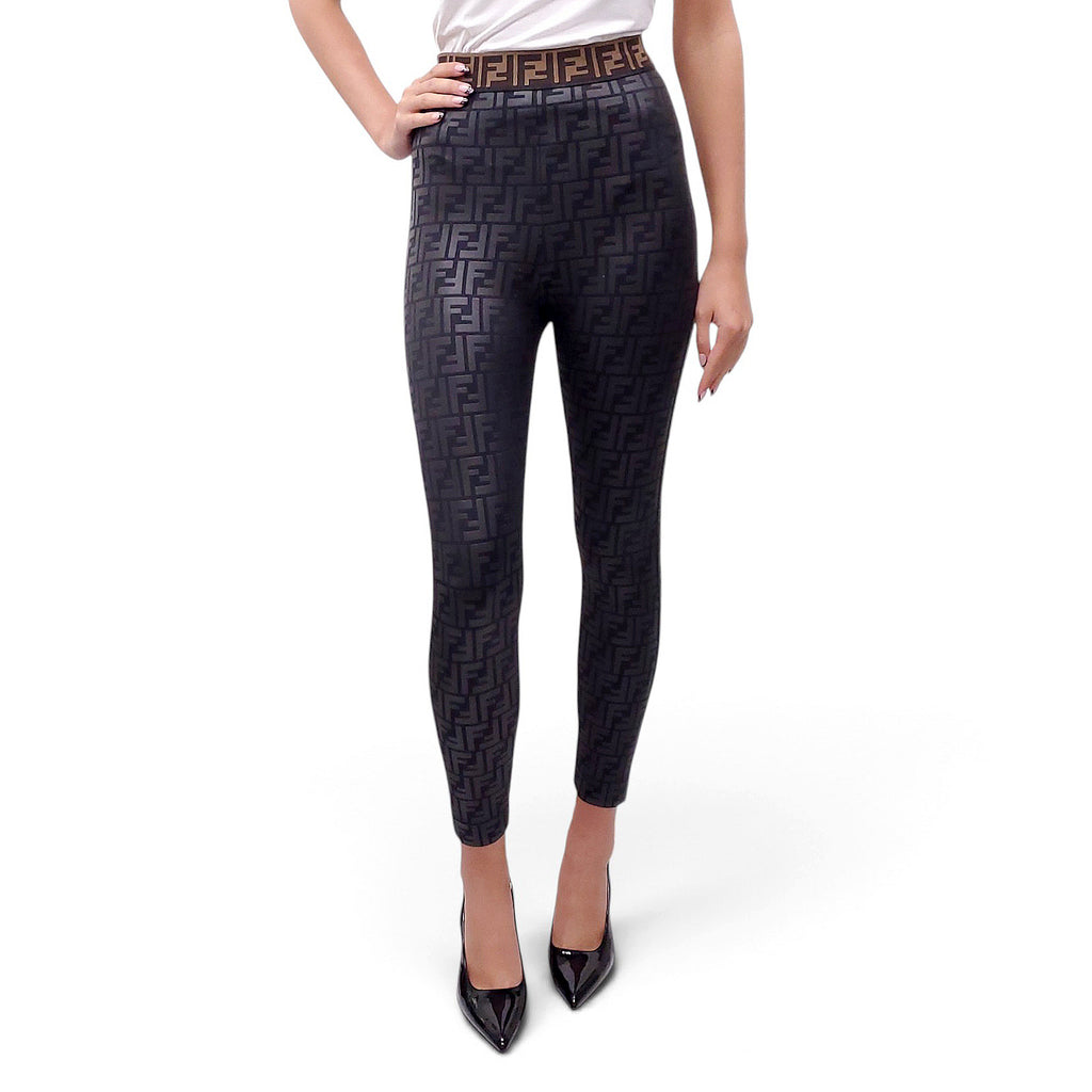 FENDI LOGO FF LEGGINGS - SIZE 40