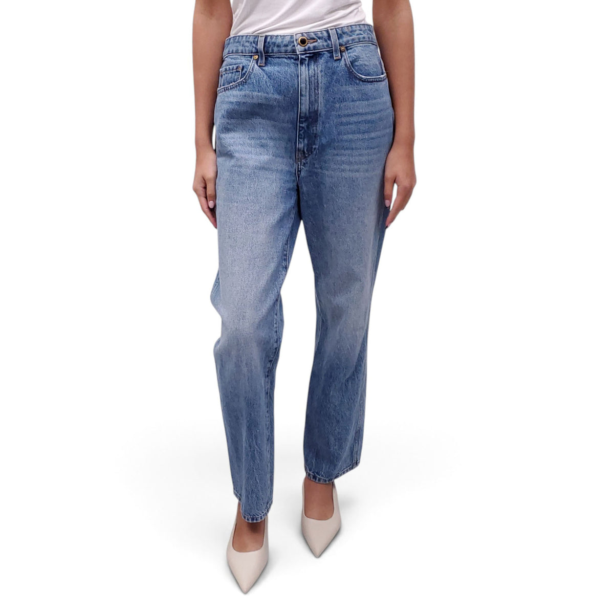 KHAITE LIGHT WASH ABIGAIL JEANS - SIZE 30