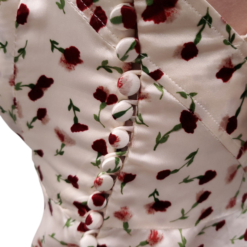 KHAITE SILK FLORAL TANK TOP - SIZE S