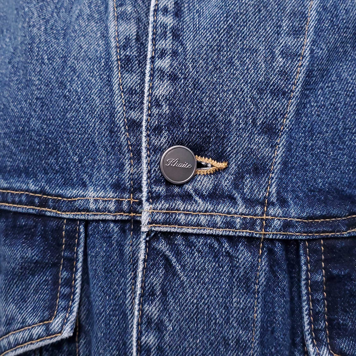 KHAITE OVERSIZED DENIM JACKET WITH STUDS - SIZE S