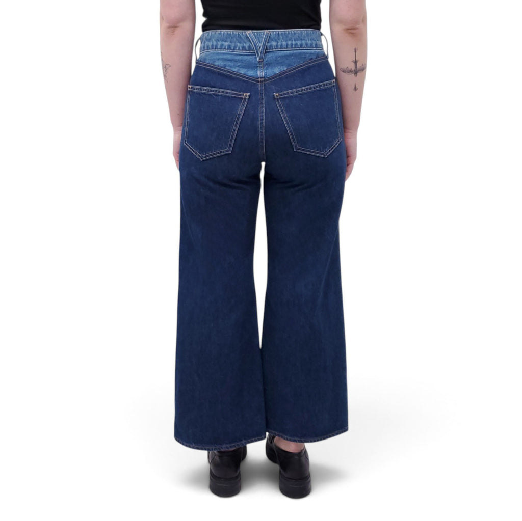 VERONICA BEARD ' TAYLOR WIDE LEG CROP HIGH RISE’ DENIM - SIZE 25
