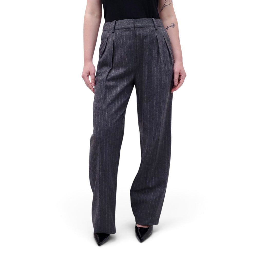 LOU LOU STUDIO GREY STRIPED VEST WITH MATCHING TROUSERS - SIZE M