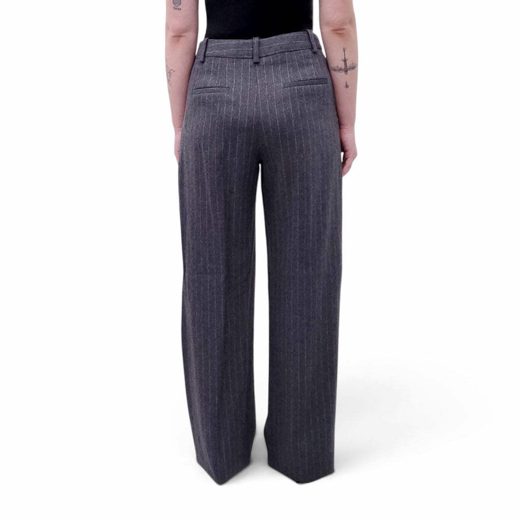 LOU LOU STUDIO GREY STRIPED VEST WITH MATCHING TROUSERS - SIZE M