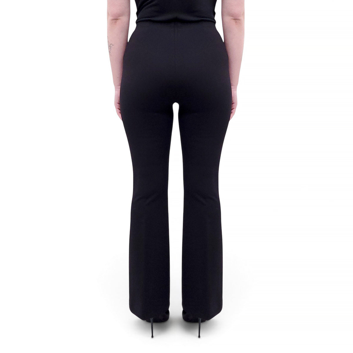 MOTHER BLACK STRETCH TROUSERS - SIZE S