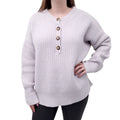 LA LIGNE CASHMERE SWEATER WITH TORTUS BUTTONS - SIZE XL