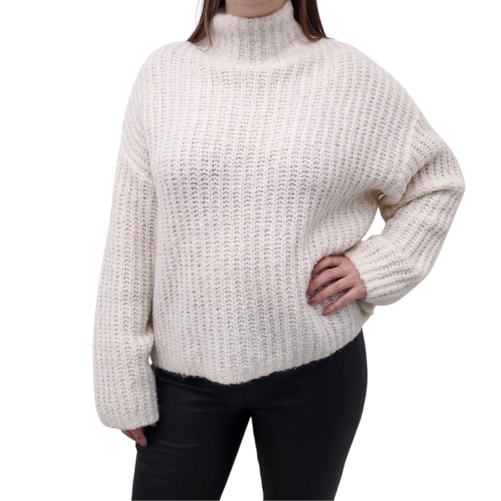 SAMSOE SAMSOE WHITE TURTLENECK - SIZE S