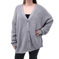 JENNI KAYNE GREY CASHMERE CARDIGAN - SIZE L