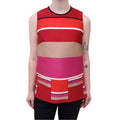 LANVIN STRIPED PEAU DE SOIE BLOUSE - SIZE 38