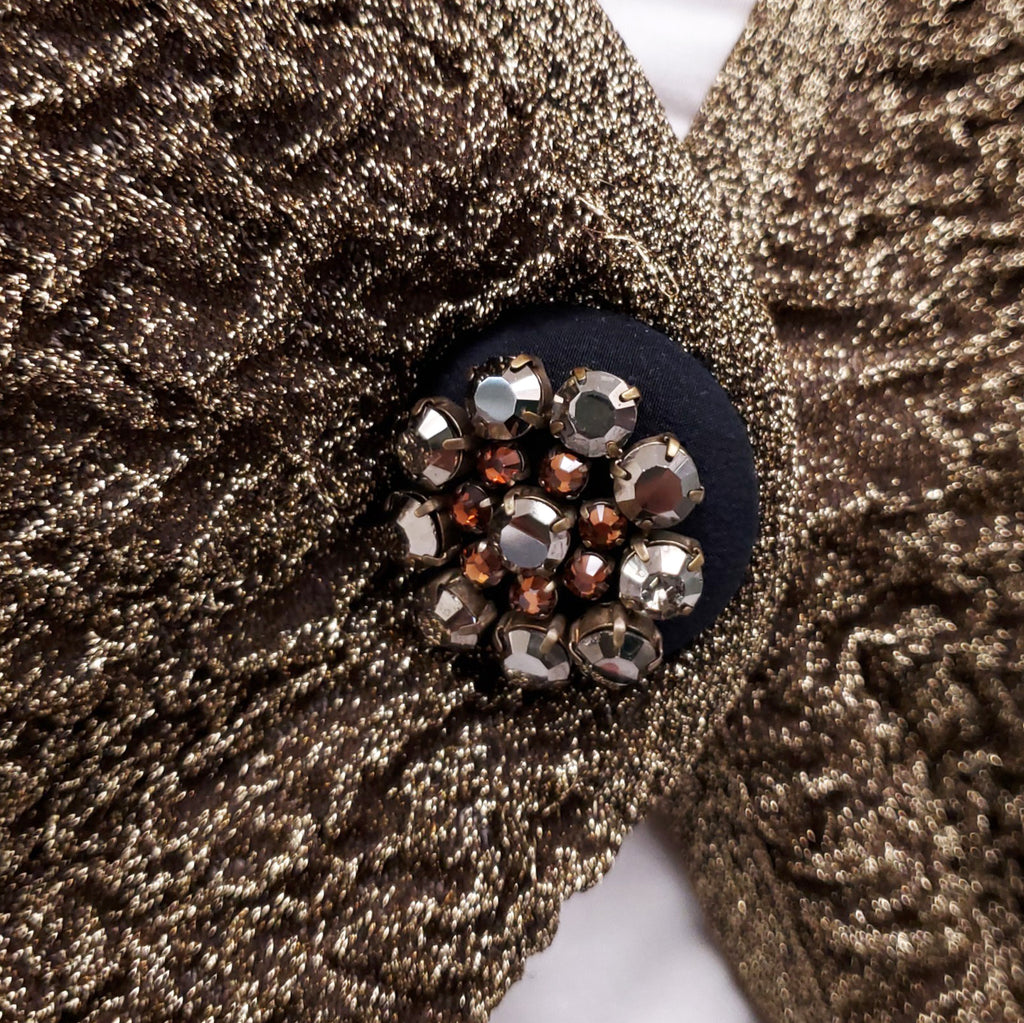 LANVIN GOLD JACKET WITH STONE - SIZE XS