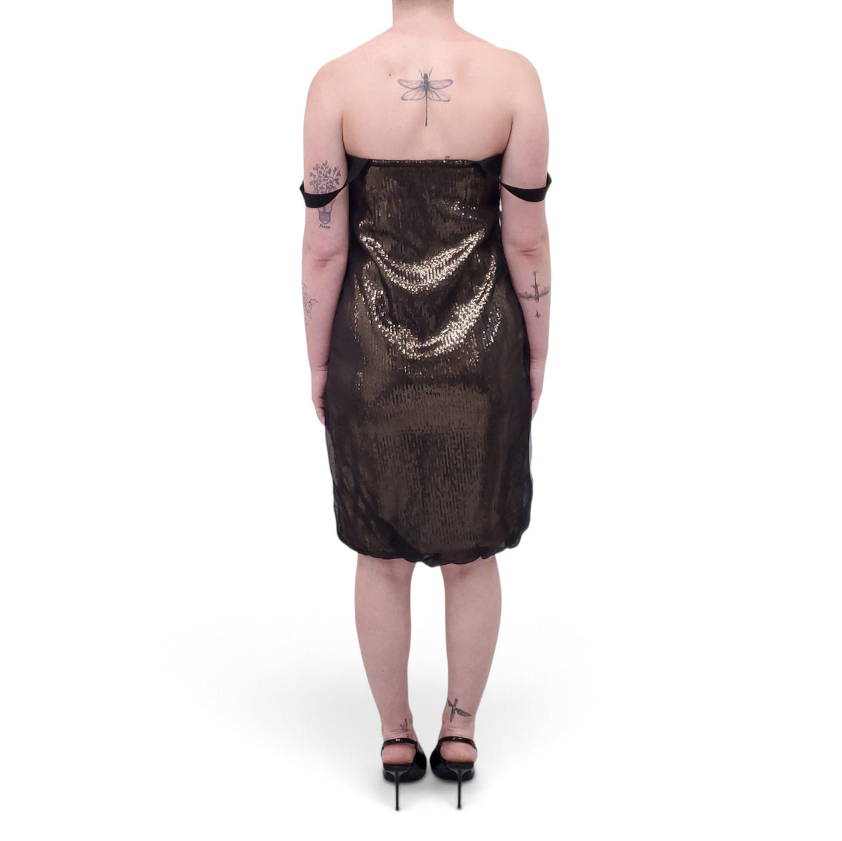 LANVIN SEQUIN TULLE DRESS - SIZE 36