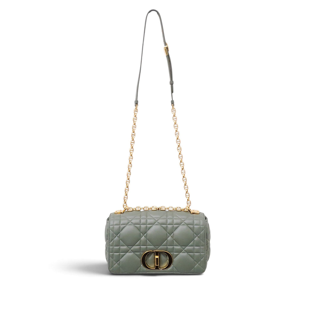 CHRISTIAN DIOR GREEN CEDAR MEDIUM CARO BAG