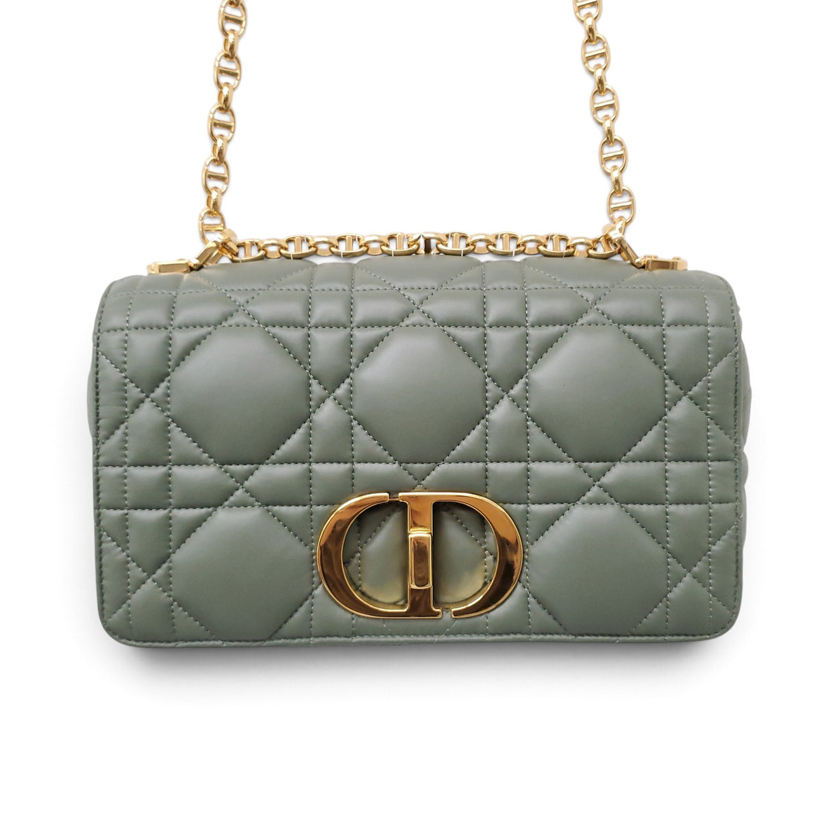 CHRISTIAN DIOR GREEN CEDAR MEDIUM CARO BAG