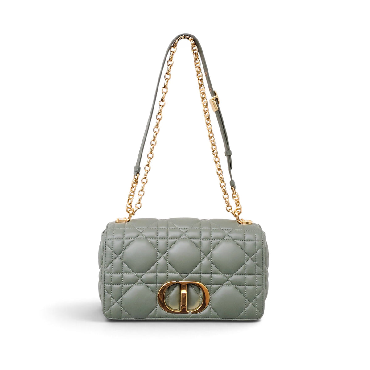 CHRISTIAN DIOR GREEN CEDAR MEDIUM CARO BAG