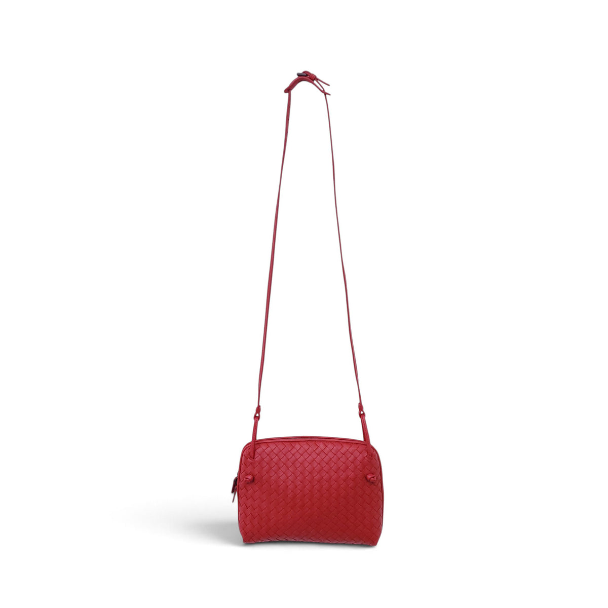 BOTTEGA VENETA INTRECCIATO RED NAPPA LEATHER NODINI LEATHER