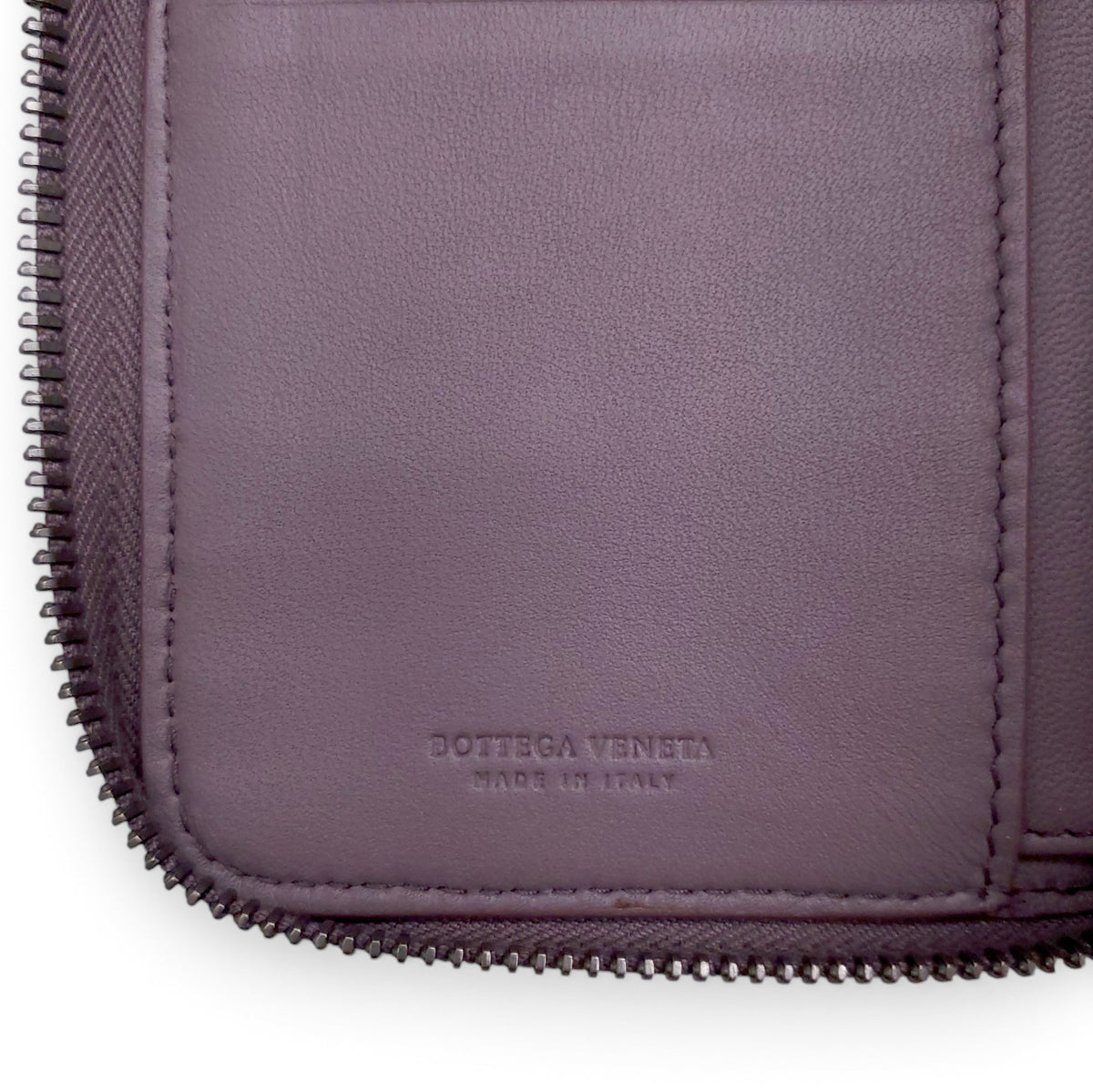 BOTTEGA VENETA INTRECCIATO WALLET IN PURPLE