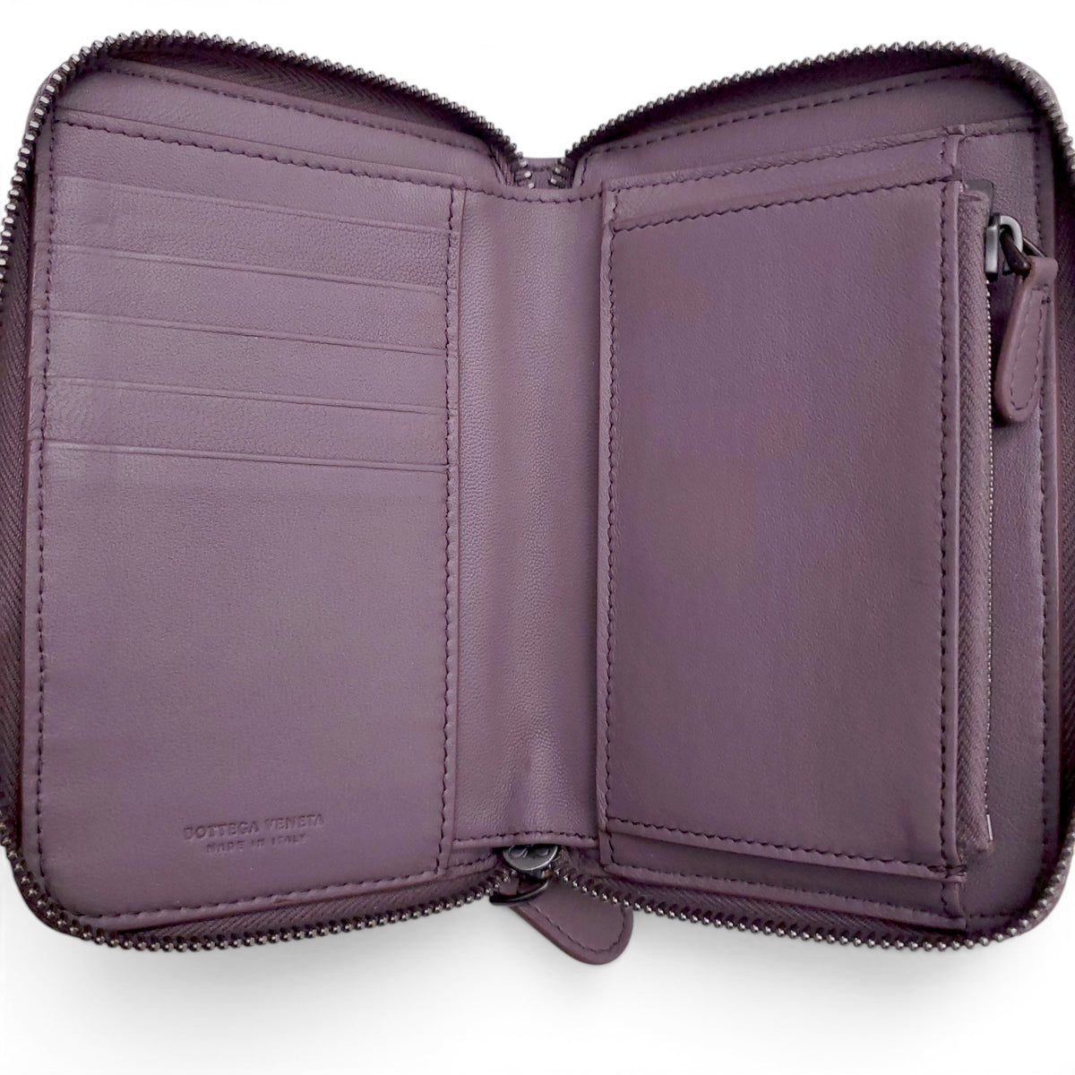 BOTTEGA VENETA INTRECCIATO WALLET IN PURPLE