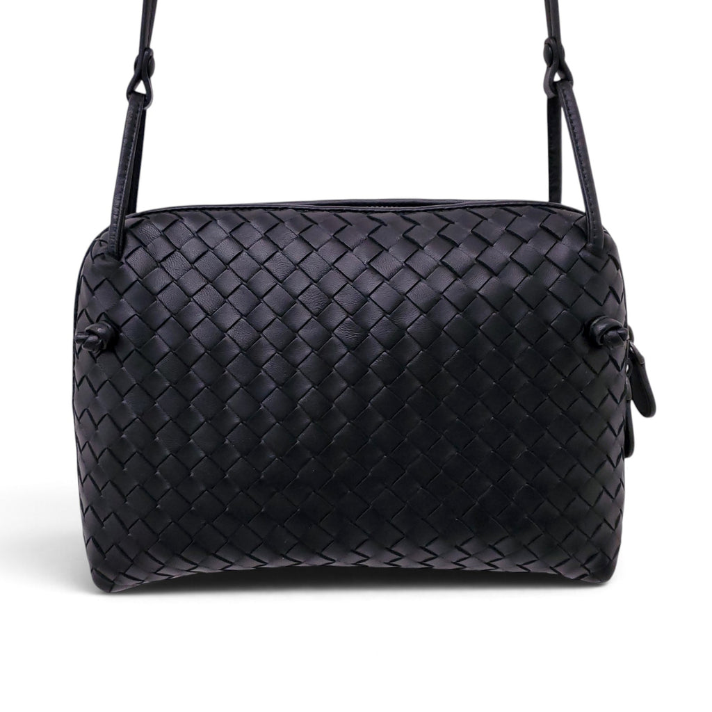 BOTTEGA VENETA INTRECCIATO BLACK NAPPA LEATHER NODINI LEATHER