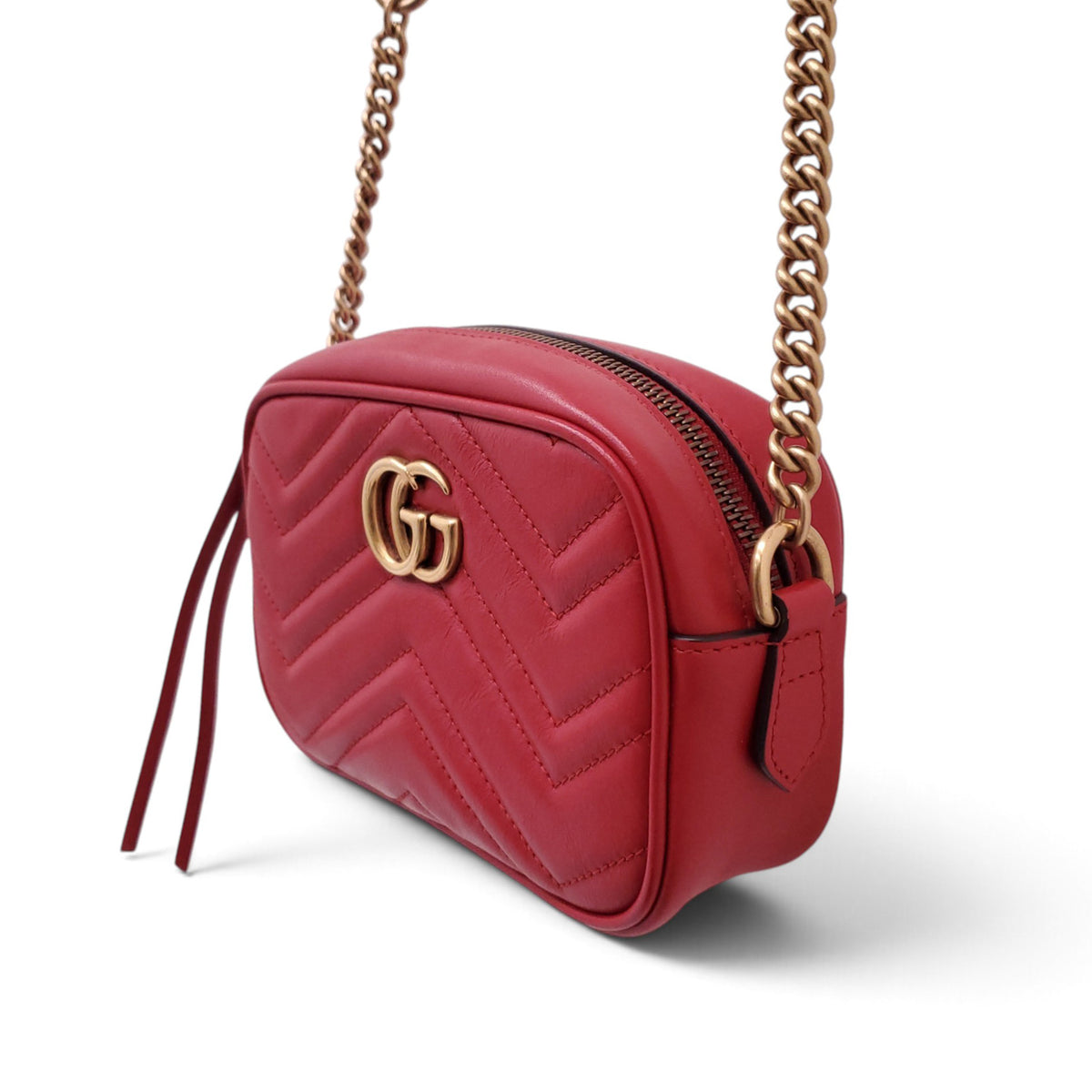 GUCCI MARMONT HIBISCUS CAMERA BAG IN SMALL