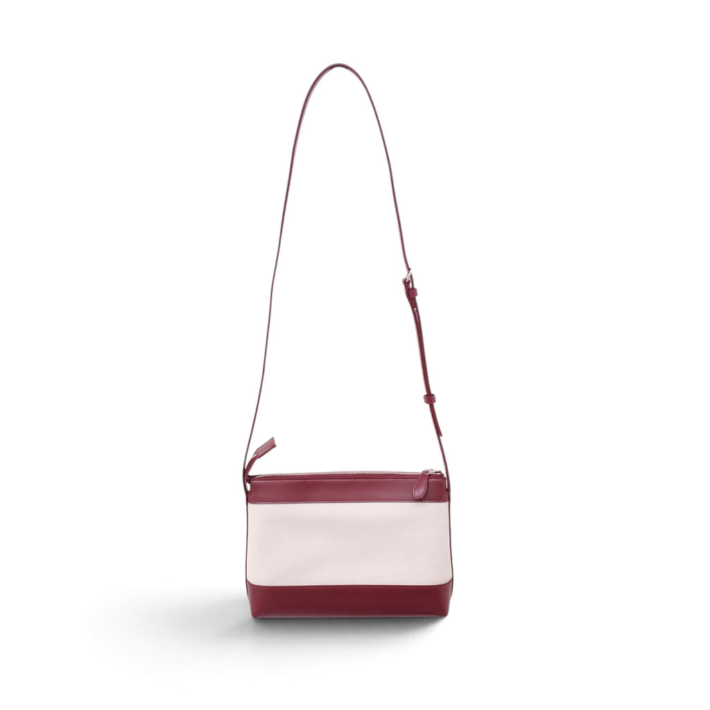 BALENCIAGA CANVAS AND LEATHER CROSSBODY BAG