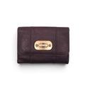 BURBERRY BROWN WALLET WITH GOLD CLASP