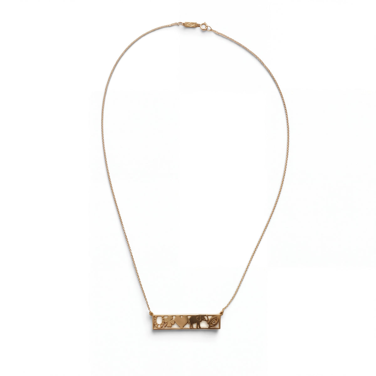JENNIFER MEYER GOOD-LUCK 18-KARAT GOLD DIAMOND NECKLACE