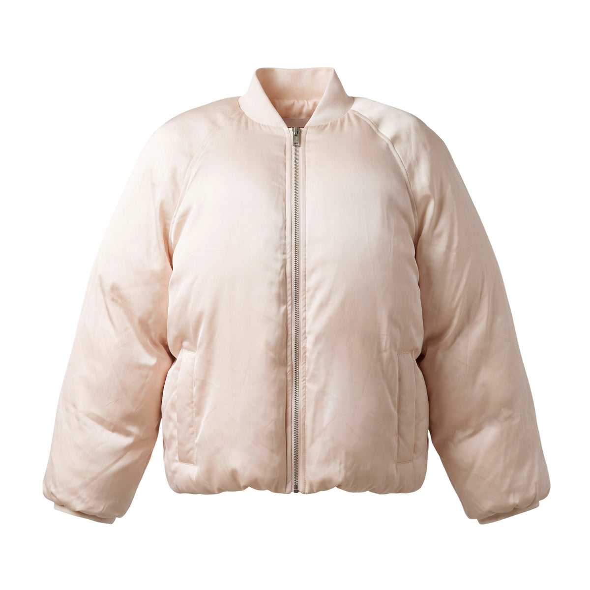 LOULOU STUDIO IVORY PUFFER BOMBER JACKET - SIZE M