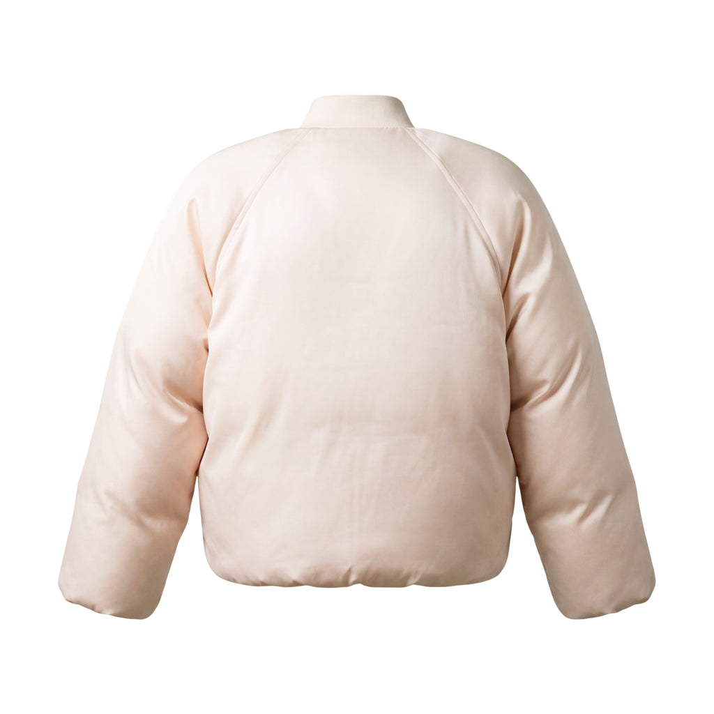 LOULOU STUDIO IVORY PUFFER BOMBER JACKET - SIZE M