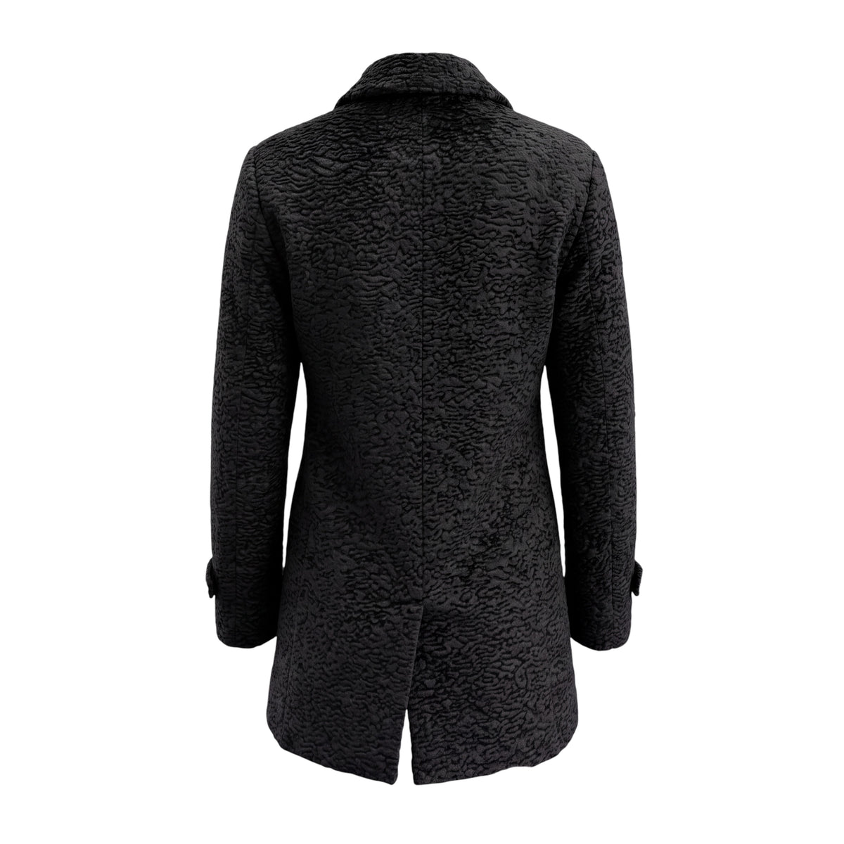 OFFICINE GÉNÉRALE BLACK FUR EFFECT JACKET - SIZE 34