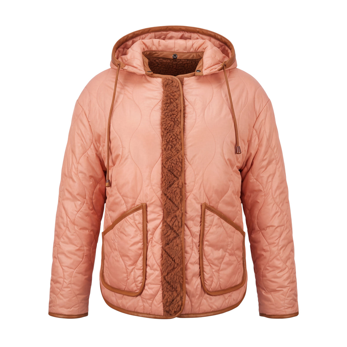 FORTE FORTE REVERSIBLE TEDDY PUFFER JACKET- SIZE 0