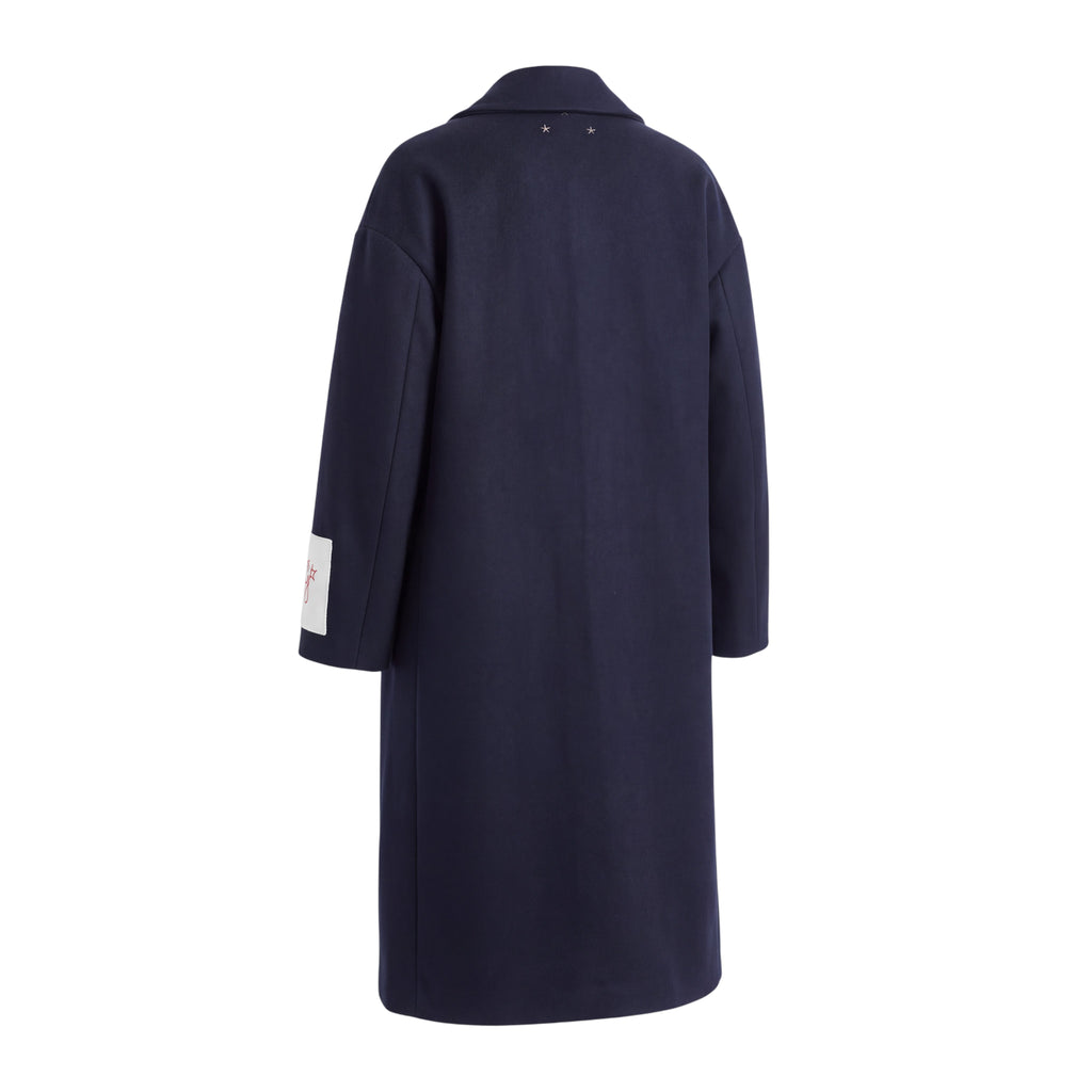 GOLDEN GOOSE NAVY COCOON COAT - SIZE 38