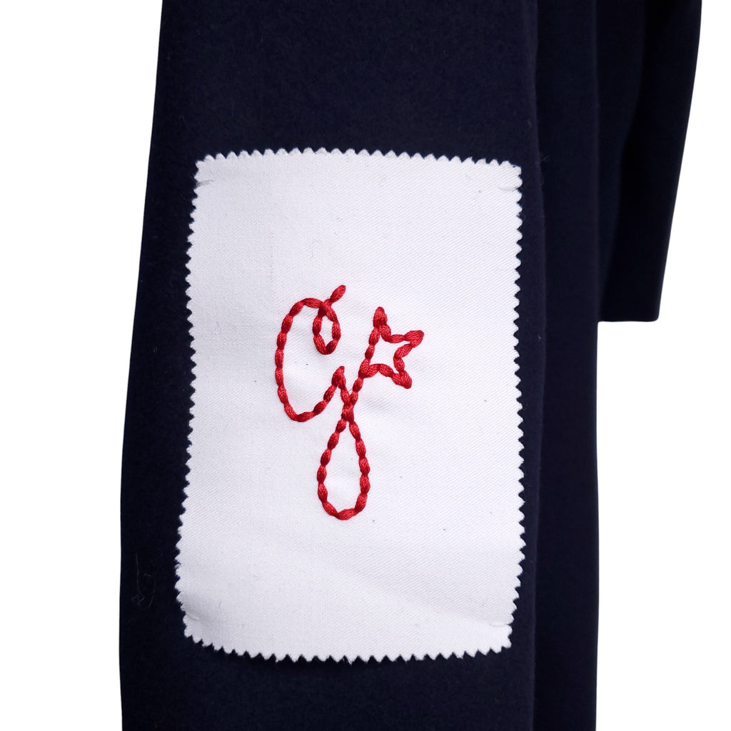 GOLDEN GOOSE NAVY COCOON COAT - SIZE 38