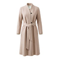 FORTE FORTE IVORY BOUCLE COAT WITH BELT - SIZE 2